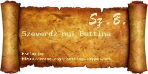 Szeverényi Bettina névjegykártya