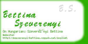 bettina szeverenyi business card